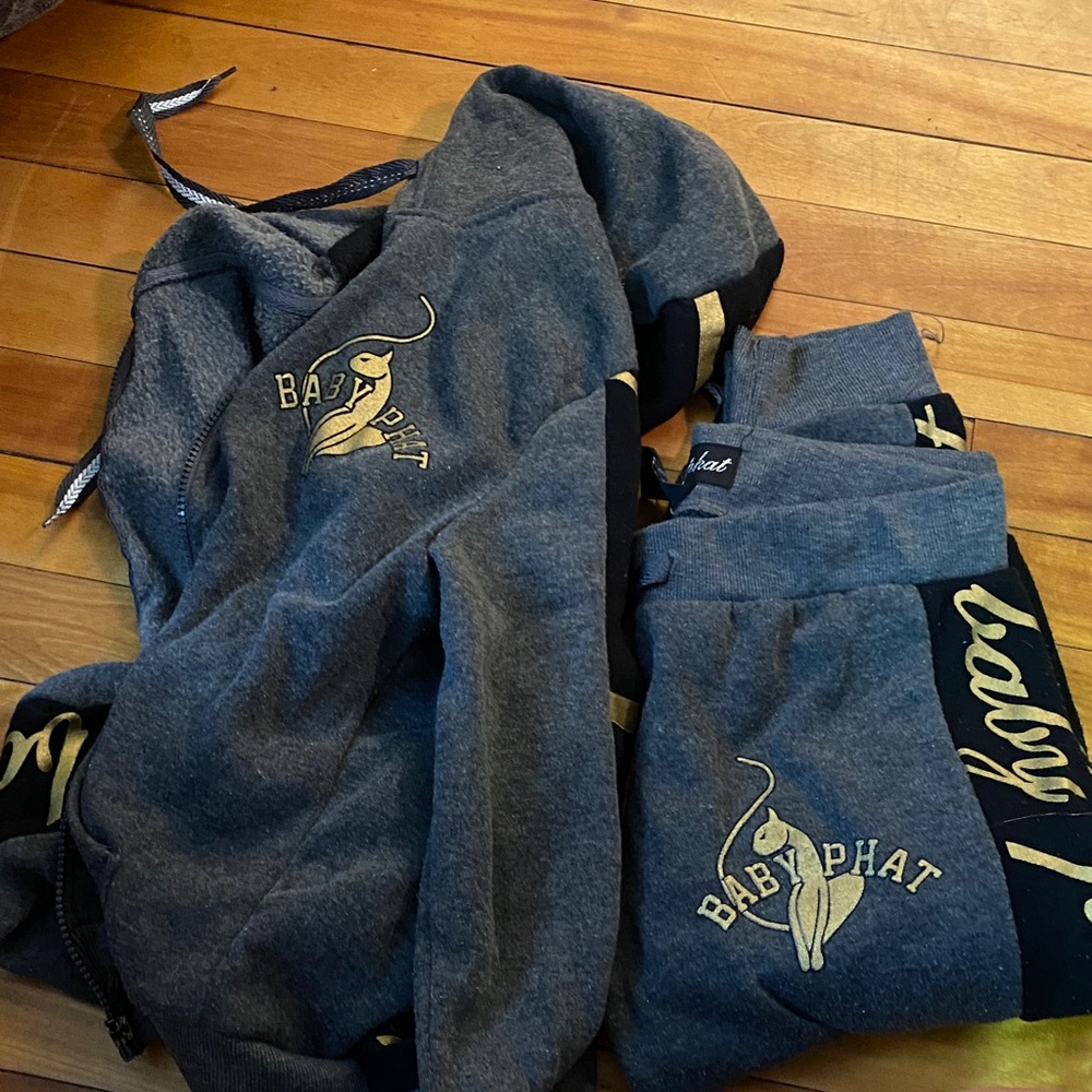 Baby Phat Charcoal Hoodie and Joggers Set
